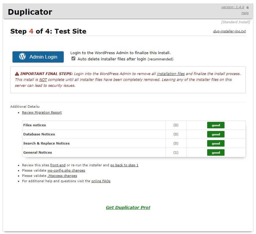 duplicator step 4 of 4
