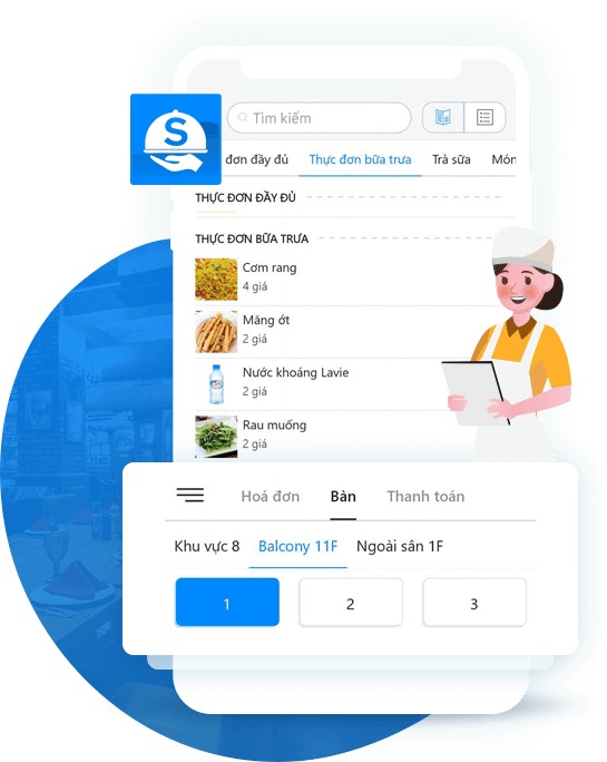 Thiết Kế Landing Page 21 app quan ly quan an sapo fnb phuc vu
