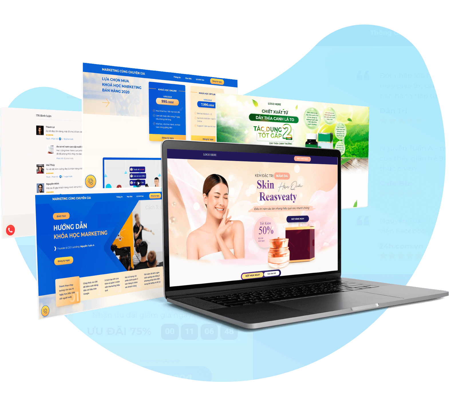 Thiết Kế Landing Page 19 design tranning lap