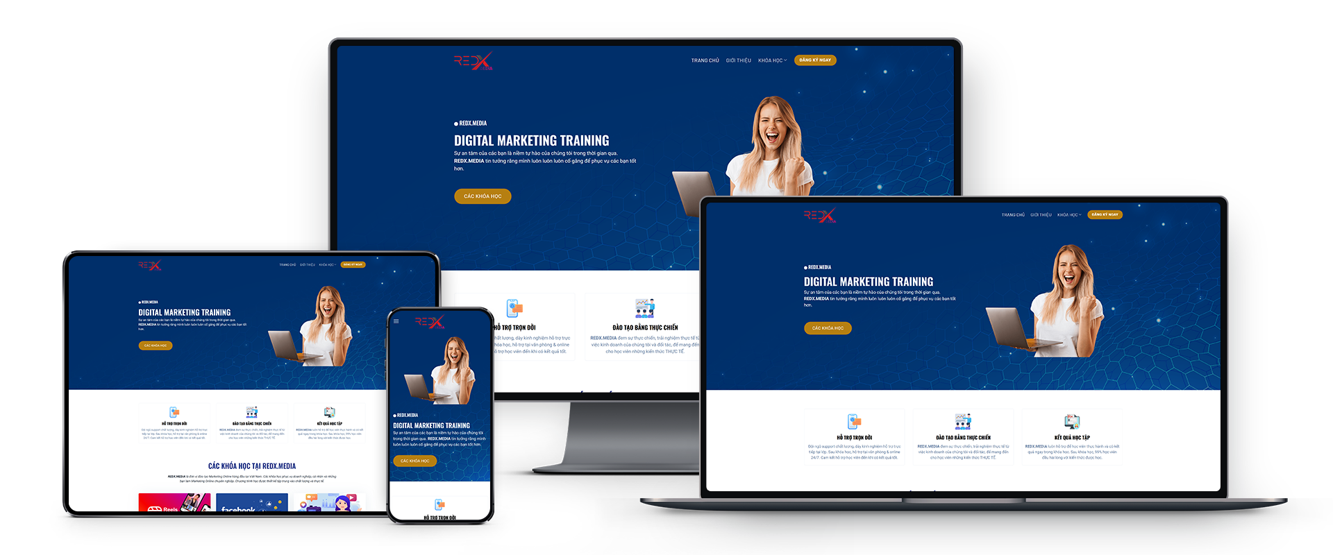Mẫu giao diện giới thiệu khóa học, Landing Page khóa học đẹp, chuẩn SEO