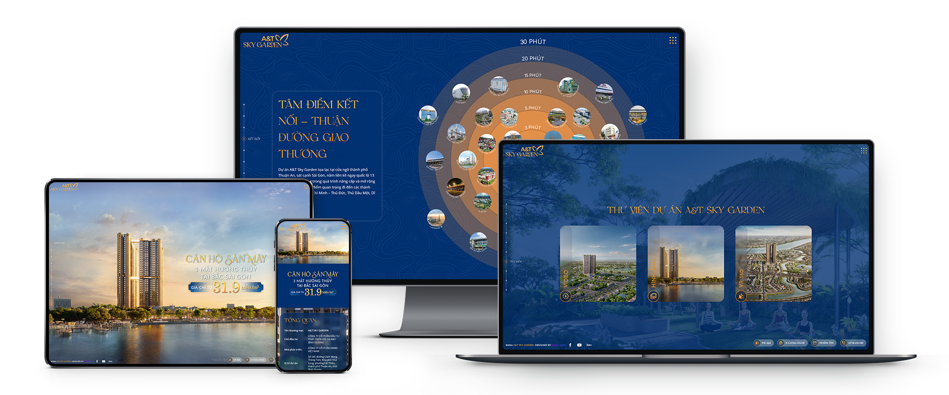 A&T Sky Garden - Mẫu giao diện, Landing Page Bất động sản