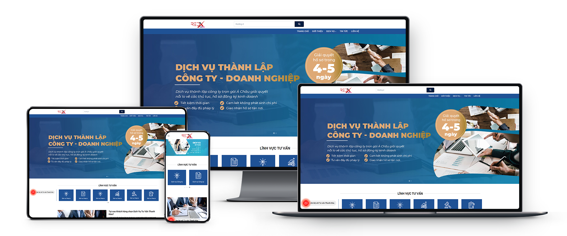 Mẫu giao diện Website dịch vụ tư vấn luật - đất đai - kế toán